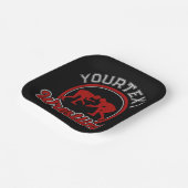 レスリング名の追加Grappleチャンピオンチームプレーヤー ペーパープレート (傾斜あり)