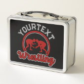レスリング名の追加Grappleチャンピオンチームプレーヤー メタルランチボックス (裏面)