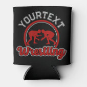 レスリング名の追加Grappleチャンピオンチームプレーヤー 缶クーラー (正面)