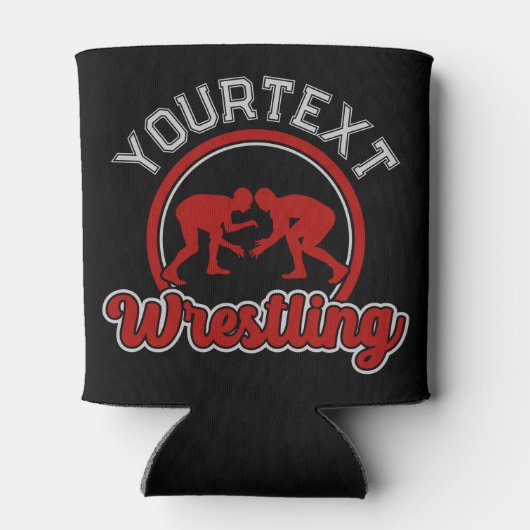 レスリング名の追加Grappleチャンピオンチームプレーヤー 缶クーラー (裏面)