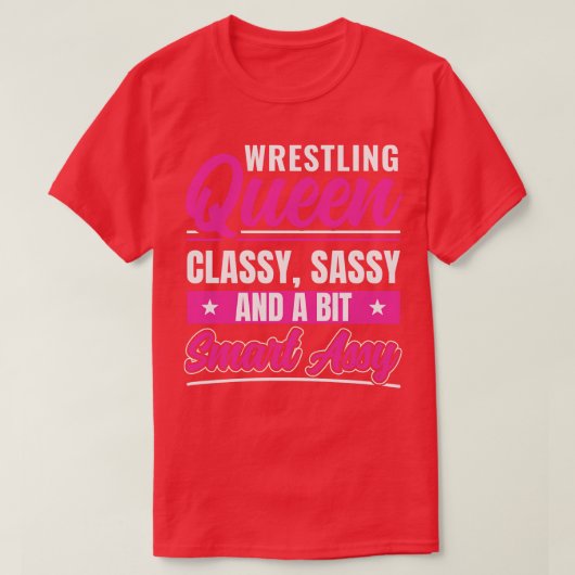 レスリング女子おもしろいレスリングレスラー Tシャツ (デザイン正面)