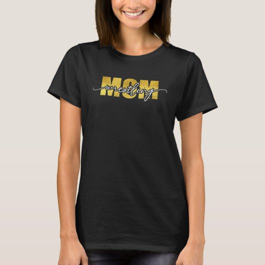 レスリング女子 母の日 ママ レスラー Tシャツ (正面)
