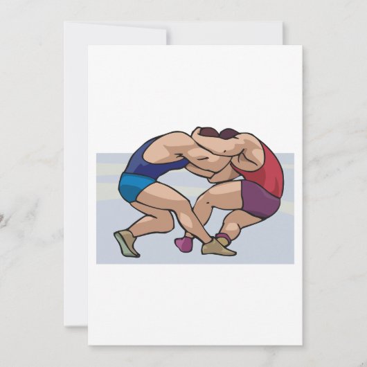 レスリング戦 招待状 (正面)