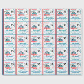 レスリング気持ち名の年齢誕生日 ラッピングペーパー (フラット)