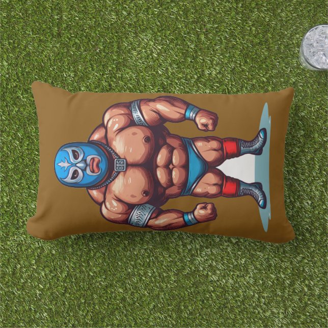 レスリング男 アウトドアクッション (芝生)
