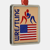 レスリング米国 メタルオーナメント (右)