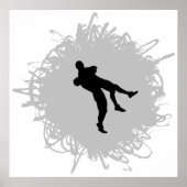 レスリング落書きスタイル ポスター (正面)