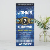 レスリング誕生日パーティー チケット招待テーマ 招待状 (スタンド正面)