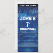 レスリング誕生日パーティー チケット招待テーマ 招待状 (裏面)