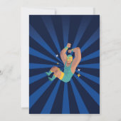 レスリング誕生日レスルリングや輪戦闘リングや輪 招待状 (裏面)