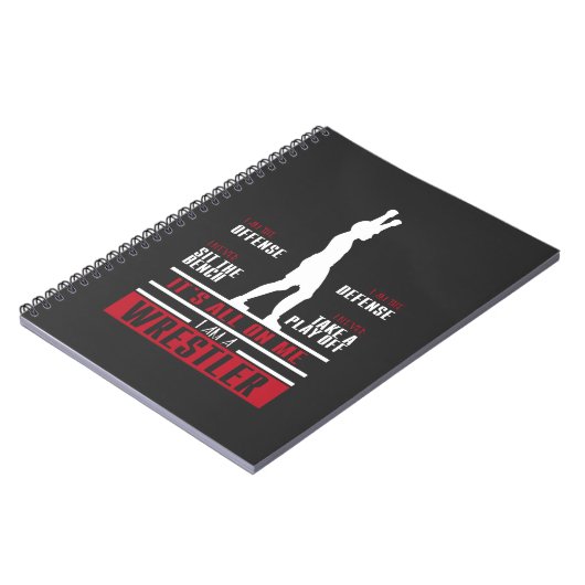 レスリング選手のためのかわいいギフトを苦闘しているレスリング選手 ノートブック (左側)