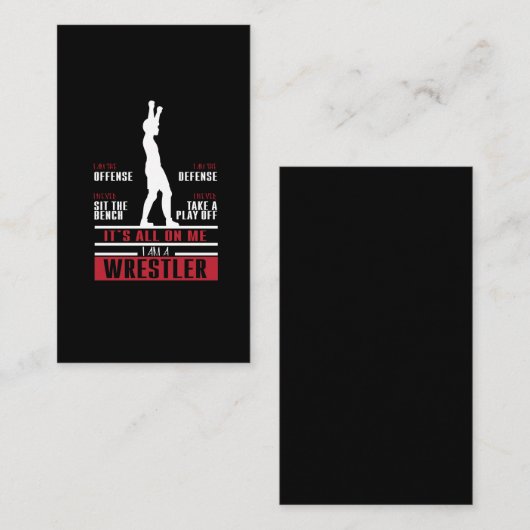 レスリング選手のためのかわいいギフトを苦闘しているレスリング選手 名刺 (正面/裏面)