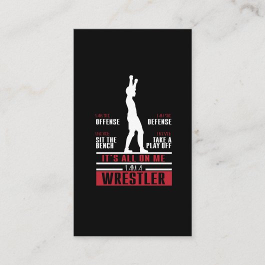 レスリング選手のためのかわいいギフトを苦闘しているレスリング選手 名刺 (正面)