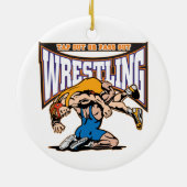 レスリング選手を叩いて下さい セラミックオーナメント (裏面)