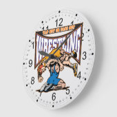 レスリング選手を叩いて下さい ラージ壁時計 (傾斜)