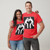 レスリング選手アイコン Tシャツ (ユニセックス)