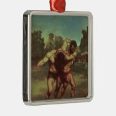 レスリング選手1853年 メタルオーナメント (右)