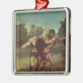 レスリング選手1853年 メタルオーナメント (左)