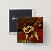 レスリング選手1875年 缶バッジ (正面&裏面)