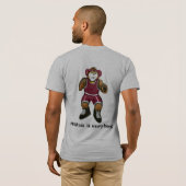 レスリング選手-態度のためのShirttすべてを Tシャツ (裏面フル)