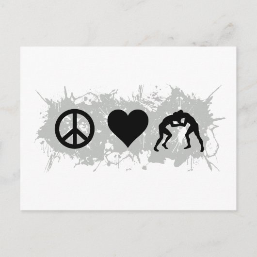 レスリング1 ポストカード (正面)