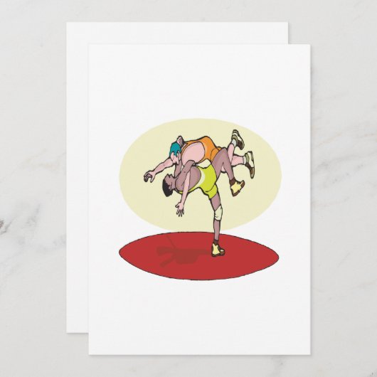 レスリング3 招待状 (正面/裏面)