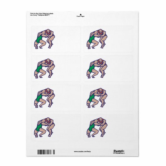 レスリング5 ラベル (フルシート)