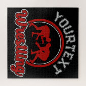 レスリング チャンピオン チーム プレーヤー ジグソーパズル (横)