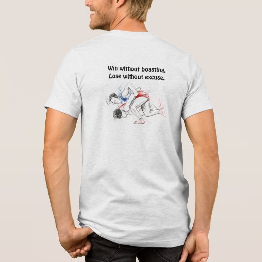 レスリング 勝敗 トライブレンドTシャツ (裏面)