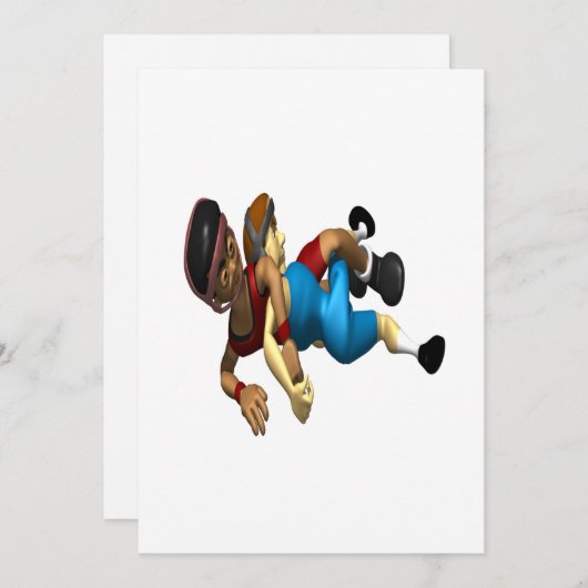 レスリング 招待状 (正面/裏面)