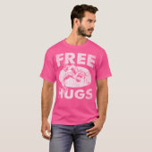 レスリングsおもしろいフリーハグレスリング tシャツ (正面フル)