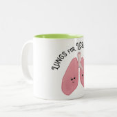 レスリーのための肺 ツートーンマグカップ (正面左)