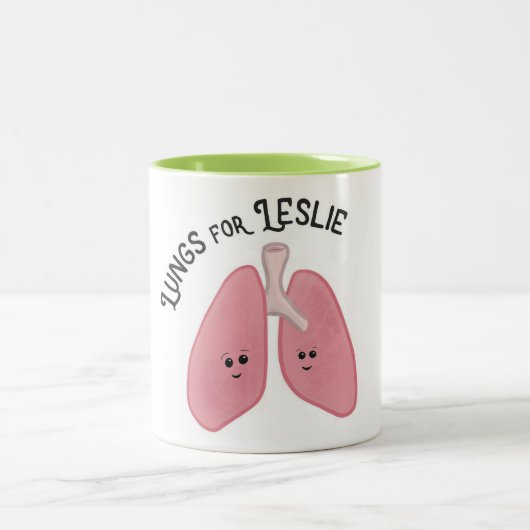 レスリーのための肺 ツートーンマグカップ (中央)