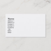 レスリーのコショウによって禁止される 名刺 (裏面)