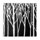 レスリーのコショウによる樺の木の森林 タイル (正面)