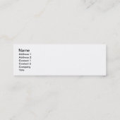 レスリーのコショウによる赤い鳥 スキニー名刺 (裏面)