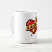 レスリーを愛して コーヒーマグカップ (正面左)