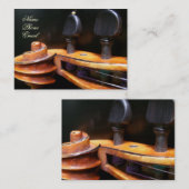 レスリーHarlow著バイオリンスクロールプロフィールカード 名刺 (正面/裏面)