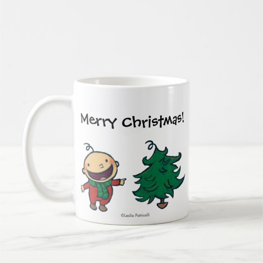 レスリーPatricelliのベビーはクリスマスツリーを選びます コーヒーマグカップ (左)