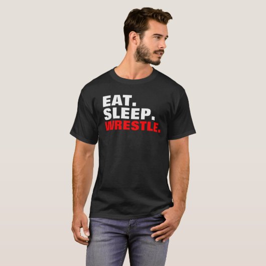 レスル – メンズベーシックDark Tシャツ (正面フル)