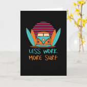 レスワークモアサーフおもしろいバケーションバンレトロ カード (黄色い花)