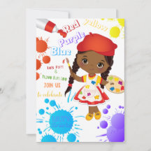 レス絵を描違う誕生日招待状(Girl)