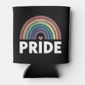 レズおもしろいビアンLGBTゲイプライドレインボー 缶クーラー (正面)