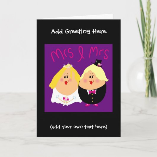 レズおもしろいビア夫人のカー結婚ド – エッグヘッド シーズンカード (正面)