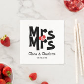 レズはっきりしたビアのモダン夫人結婚と スタンダードカクテルナプキン (インサイチュ)