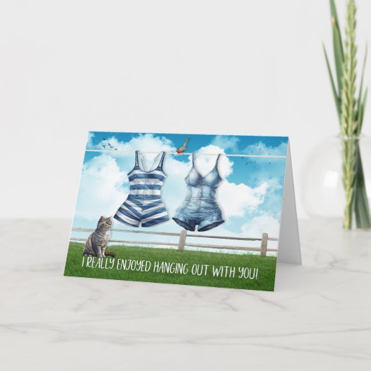 レズぶら下がったビアンが水着で楽しんだ カード (正面)