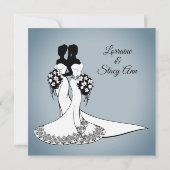 レズエレガントビアン結婚式招待状 招待状 (裏面)