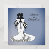 レズエレガントビアン結婚式招待状 招待状 (裏面)