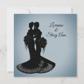 レズエレガントビアン結婚式招待状 招待状 (裏面)