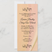 レズエレガントビアン。結婚式招待状桃 招待状 (正面)